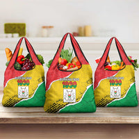 Burkina Faso Independence Day Grocery Bag Coat Of Arms - Grunge Style - Wonder Print Shop