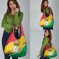 Burkina Faso Independence Day Grocery Bag Coat Of Arms - Grunge Style - Wonder Print Shop