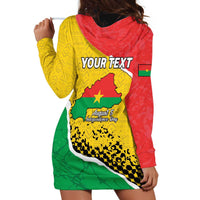 Personalized Burkina Faso Independence Day Hoodie Dress Coat Of Arms - Grunge Style - Wonder Print Shop