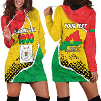 Personalized Burkina Faso Independence Day Hoodie Dress Coat Of Arms - Grunge Style - Wonder Print Shop