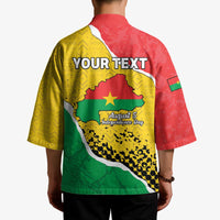 Personalized Burkina Faso Independence Day Kimono Coat Of Arms - Grunge Style - Wonder Print Shop