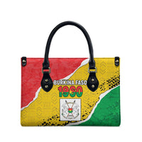 Burkina Faso Independence Day Leather Bag Coat Of Arms - Grunge Style - Wonder Print Shop