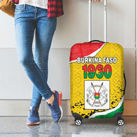 Burkina Faso Independence Day Luggage Cover Coat Of Arms - Grunge Style - Wonder Print Shop