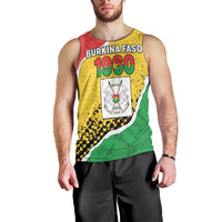 Personalized Burkina Faso Independence Day Men Tank Top Coat Of Arms - Grunge Style - Wonder Print Shop