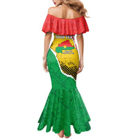 Personalized Burkina Faso Independence Day Mermaid Dress Coat Of Arms - Grunge Style - Wonder Print Shop