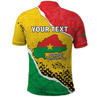 Personalized Burkina Faso Independence Day Polo Shirt Coat Of Arms - Grunge Style - Wonder Print Shop