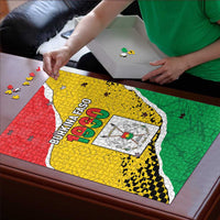 Burkina Faso Independence Day Puzzle Coat Of Arms - Grunge Style - Wonder Print Shop