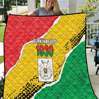 Burkina Faso Independence Day Quilt Coat Of Arms - Grunge Style - Wonder Print Shop