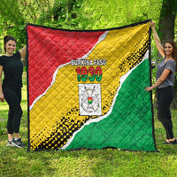 Burkina Faso Independence Day Quilt Coat Of Arms - Grunge Style - Wonder Print Shop