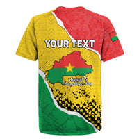 Personalized Burkina Faso Independence Day Rugby Jersey Coat Of Arms - Grunge Style - Wonder Print Shop