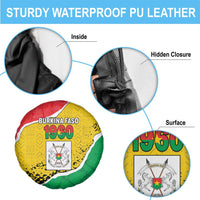 Burkina Faso Independence Day Spare Tire Cover Coat Of Arms - Grunge Style - Wonder Print Shop