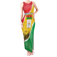 Personalized Burkina Faso Independence Day Tank Maxi Dress Coat Of Arms - Grunge Style - Wonder Print Shop