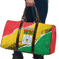 Burkina Faso Independence Day Travel Bag Coat Of Arms - Grunge Style - Wonder Print Shop