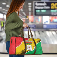 Burkina Faso Independence Day Travel Bag Coat Of Arms - Grunge Style - Wonder Print Shop