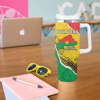 Personalized Burkina Faso Independence Day Tumbler With Handle Coat Of Arms - Grunge Style - Wonder Print Shop
