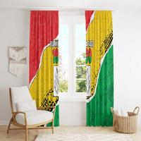Burkina Faso Independence Day Window Curtain Coat Of Arms - Grunge Style - Wonder Print Shop