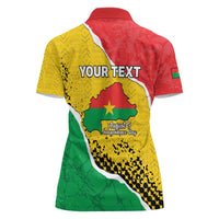 Personalized Burkina Faso Independence Day Women Polo Shirt Coat Of Arms - Grunge Style - Wonder Print Shop