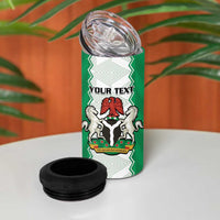 Nigeria Basketball Custom 4 in 1 Can Cooler Tumbler Go DTigers - Wonder Print Shop