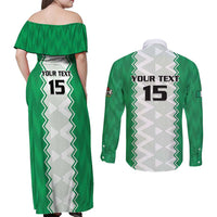 Nigeria Basketball Custom Couples Matching Off Shoulder Maxi Dress and Long Sleeve Button Shirt Go DTigers - Wonder Print Shop