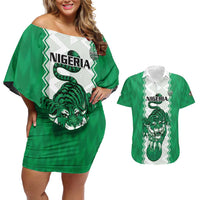 Nigeria Basketball Custom Couples Matching Off Shoulder Short Dress and Hawaiian Shirt Go DTigers - Wonder Print Shop