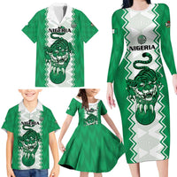 Nigeria Basketball Custom Family Matching Long Sleeve Bodycon Dress and Hawaiian Shirt Go DTigers - Wonder Print Shop