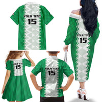 Nigeria Basketball Custom Family Matching Off The Shoulder Long Sleeve Dress and Hawaiian Shirt Go DTigers - Wonder Print Shop