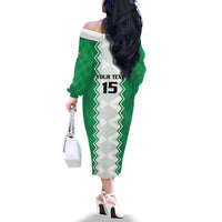 Nigeria Basketball Custom Family Matching Off The Shoulder Long Sleeve Dress and Hawaiian Shirt Go DTigers - Wonder Print Shop