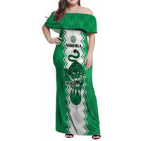 Nigeria Basketball Custom Family Matching Off Shoulder Maxi Dress and Hawaiian Shirt Go DTigers - Wonder Print Shop