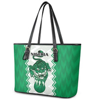 Nigeria Basketball Leather Tote Bag Go DTigers - Wonder Print Shop