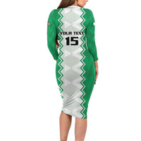 Nigeria Basketball Custom Long Sleeve Bodycon Dress Go DTigers - Wonder Print Shop
