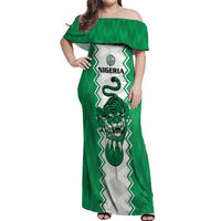 Nigeria Basketball Custom Off Shoulder Maxi Dress Go DTigers - Wonder Print Shop