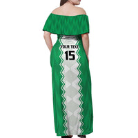 Nigeria Basketball Custom Off Shoulder Maxi Dress Go DTigers - Wonder Print Shop