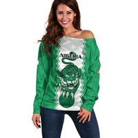 Nigeria Basketball Custom Off Shoulder Sweater Go DTigers - Wonder Print Shop