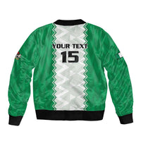 Nigeria Basketball Custom Sleeve Zip Bomber Jacket Go DTigers - Wonder Print Shop