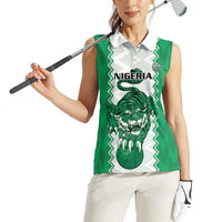 Nigeria Basketball Custom Women Sleeveless Polo Shirt Go DTigers - Wonder Print Shop