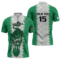 Nigeria Basketball Custom Zipper Polo Shirt Go DTigers - Wonder Print Shop