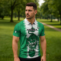 Nigeria Basketball Custom Zipper Polo Shirt Go DTigers - Wonder Print Shop
