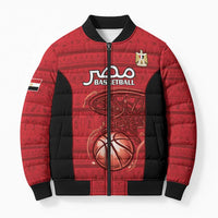 Egypt Basketball Custom Bomber Puffer Jacket Go Pharaohs - Wonder Print Shop