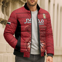 Egypt Basketball Custom Bomber Puffer Jacket Go Pharaohs - Wonder Print Shop