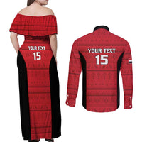 Egypt Basketball Custom Couples Matching Off Shoulder Maxi Dress and Long Sleeve Button Shirt Go Pharaohs - Wonder Print Shop