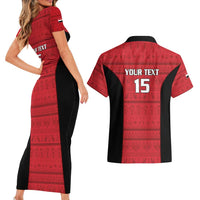 Egypt Basketball Custom Couples Matching Short Sleeve Bodycon Dress and Hawaiian Shirt Go Pharaohs - Wonder Print Shop