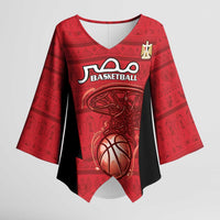 Egypt Basketball Custom Kimono Sleeve Blouse Go Pharaohs - Wonder Print Shop