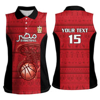 Egypt Basketball Custom Women Sleeveless Polo Shirt Go Pharaohs - Wonder Print Shop