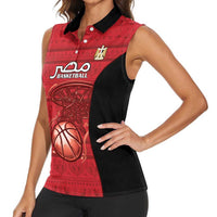 Egypt Basketball Custom Women Sleeveless Polo Shirt Go Pharaohs - Wonder Print Shop