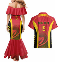 Angola Basketball Custom Couples Matching Mermaid Dress and Hawaiian Shirt Go Champions - Wonder Print Shop