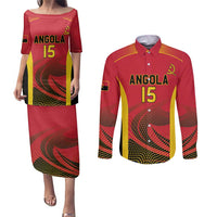 Angola Basketball Custom Couples Matching Puletasi and Long Sleeve Button Shirt Go Champions - Wonder Print Shop