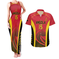 Angola Basketball Custom Couples Matching Tank Maxi Dress and Hawaiian Shirt Go Champions - Wonder Print Shop