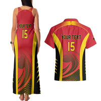 Angola Basketball Custom Couples Matching Tank Maxi Dress and Hawaiian Shirt Go Champions - Wonder Print Shop