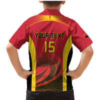 Angola Basketball Custom Family Matching Mermaid Dress and Hawaiian Shirt Go Champions - Wonder Print Shop