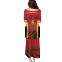 Angola Basketball Custom Family Matching Puletasi and Hawaiian Shirt Go Champions - Wonder Print Shop